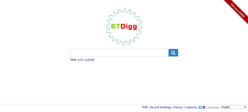 #BT #搜索 BTDigg BT 磁力搜索，采用 DHT 网络协议，所以爬取的资源数量非常多，包括 18+ 内容，可按时间、大小、文件等进行筛选，直接提供磁力链接，免费使用，无需注册