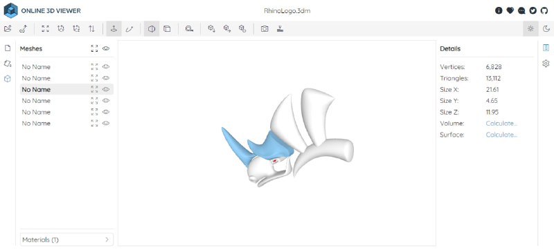 #3D #开源 Online 3D Viewer 在线 3D 模型文件查看工具，支持 3dm、3ds、amf、bim、dae、fbx、gltf、obj、wrl 等 3D 文件格式，可通过本地上传或 URL 导入模型，支持模型的旋转、缩放、测量、剖切、爆炸视图、材质和光照调整等功能，亦可导出为 glTF、OBJ、STL、PLY 等格式，完全浏览器本地运行，免费开源，无需注册