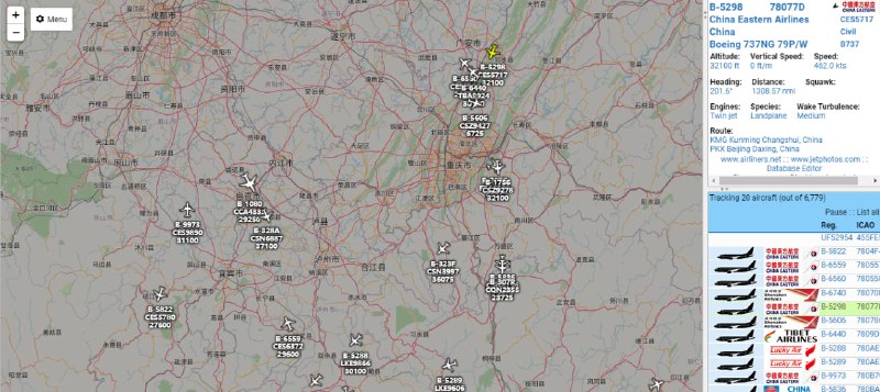 #航班跟踪 #WebFreedar 一个未经过滤的航班跟踪工具，可以在全球范围能跟踪飞机，包括军用飞机和私人飞机，还具有空中交通管制音频监控功能