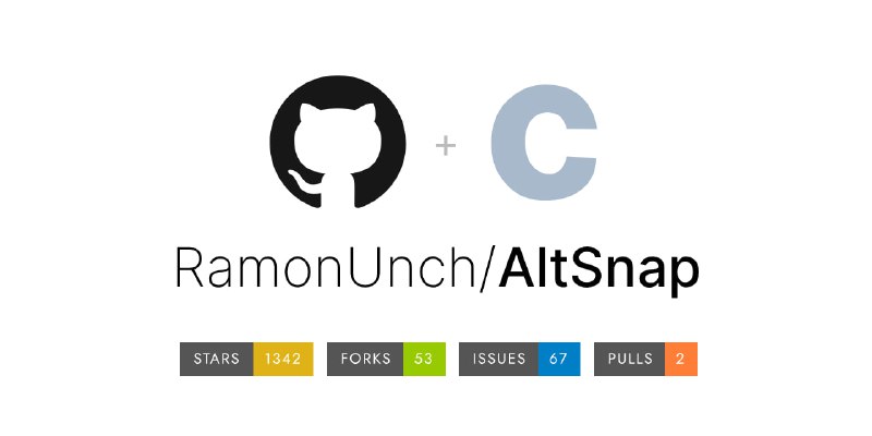 #窗口 #系统 #win #开源 AltSnap Windows 窗口大小调整工具，免费开源，Alt 键 + 鼠标即可操作，相当于移植了 Linux 的功能，其前身是 AltDrag ，这个是真的强