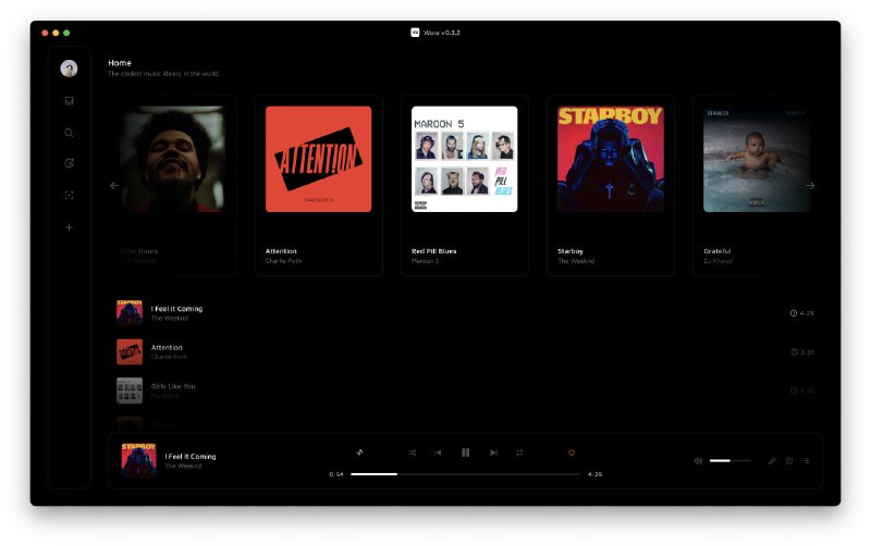 #音乐 #播放器 #开源 Wora 一个无损音乐播放器，支持 FLAC、WAV、杜比等格式，可创建和管理播放列表，使用命令菜单快速播放、查看同步和未同步的歌词等，音乐发烧友可以体验一下