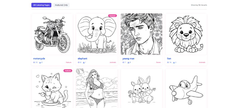 #涂鸦 #线稿 LineArt AI 线稿生成与下载，可通过文本描述或上传图片生成高质量的线稿作品，支持多种线条粗细（细/粗）、风格（轮廓、极简、素描）和颜色（黑色、深灰）选项，支持 JPG、JPEG 或 PNG 格式的图片（最大 5MB），网站会自动提取图像轮廓，生成清晰的线稿，适合用于涂色书、插画或设计项目，免费下载，可用于商业用途，无需注册