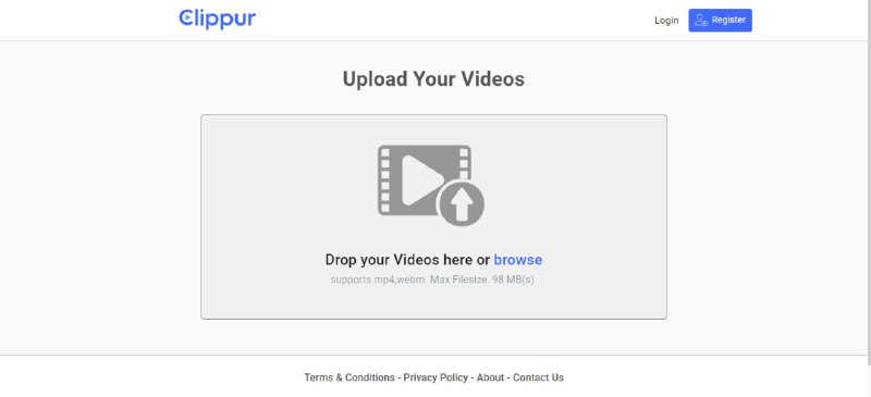 #视频托管 #WebClippur一个视频托管服务，支持 MP4 和 Webm 格式，大小不超过 98 MB，免费使用，无需注册登陆