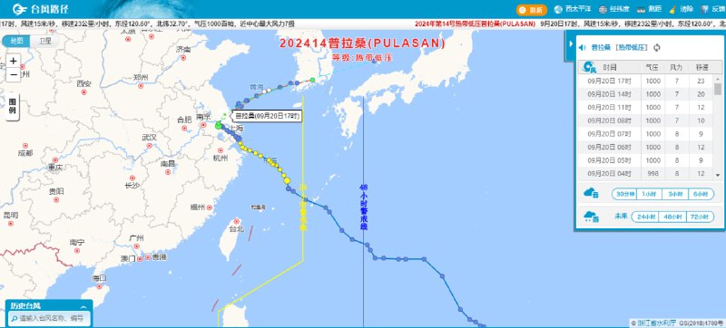 #台风 #天气 台风路径 台风信息发布，由浙江省水利厅和水利信息管理中心主办，可及时准确地提供台风实时信息、路径、预报和历史信息，同时还整合了卫星云图、降雨等内容，沿海地区的朋友可能会需要，完全免费，无需注册