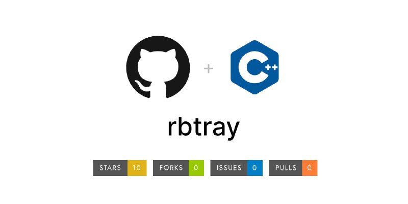 #窗口 #最小化 #开源 RBTray 一个将程序窗口最小化到系统托盘的工具，主要是针对那些不支持最小化的游戏和软件，以便用来更隐秘的运行，上班摸鱼可能会需要，适用于 Windows 7/10/11 版本，免费开源
