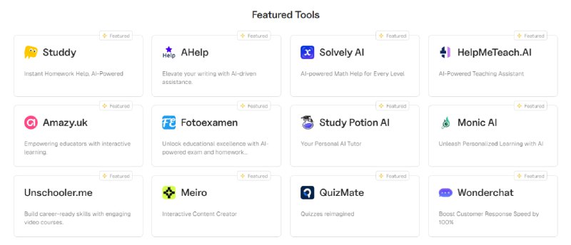 #教育 #AI AiTeach AI 现代教学工具收录，专注于手动审查和整理教育工具，包括课程创建、教育分析、考试准备、语言学习、笔记总结、家庭作业、技能发展等类别，学生和教育工作者可以收藏一下