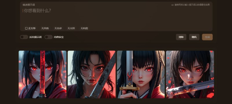 #AI #绘画 Raphael 基于 FLUX.1-Dev 模型的 AI 绘画工具，输入提示词即可快速生成图像，支持选择图片比例、风格、色彩、光照和构图，支持负面提示词和内容安全功能，质量感觉还不错，主要是完全免费，无次数限制，无需注册