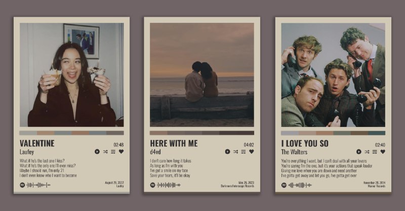 #音乐 #海报 #开源 BeatPrints Pinterest 风格音乐海报生成项目，集成了 Spotify 和 LRClib API，输入音乐链接即可自动生成，支持歌词展示和多种主题，免费开源，需自行部署