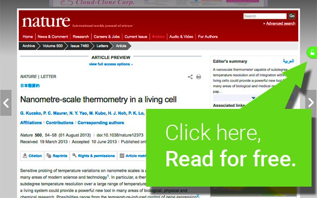 #插件 #学术 #论文 #开源 Unpaywall 学术论文获取插件，会在浏览论文页面时，自动搜索开放获取版本，若找到可用的免费版本，页面右侧会出现绿色解锁图标，点击即可访问，数据库中涵盖了来自全球超过 50,000 个出版商和机构的开放获取资源，包括作者自存档（绿色 OA）、完全开放获取期刊（黄金 OA）以及混合开放获取期刊的文章，完全免费