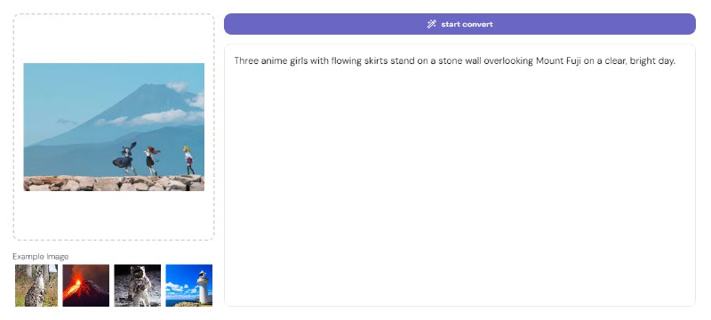 #AI #提示词 Image to Prompt 将图像转换为 Prompt 提示词的工具，转换后的提示词，可用于其他 AI 模型，这样看到喜欢的图片也可以自己去生成，另外一个用途是可以从机器的角度来解析图片细节，完全免费，无需注册