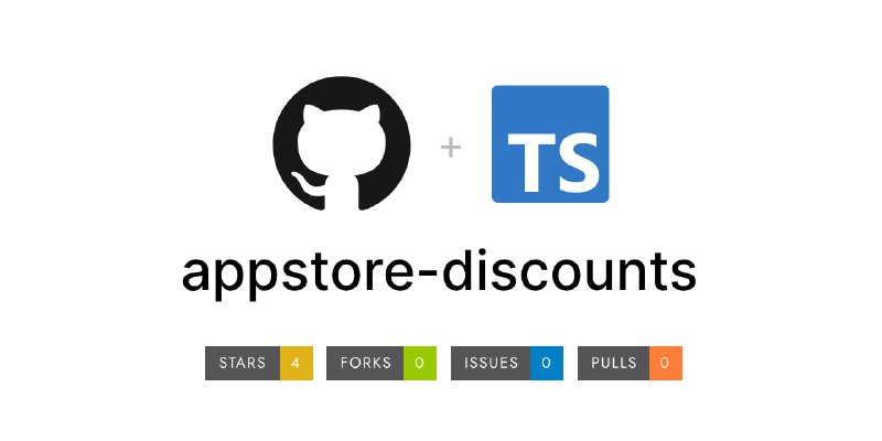 #羊毛 #iOS #开源 App Store Discounts App Store 最新折扣信息，支持监测应用价格和内购价格，可通过 RSS 和 Telegram 进行订阅，目前仅收录了 117 个应用，用户可申请添加新应用