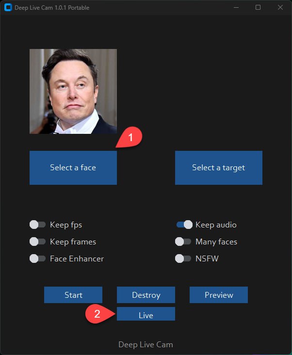 #AI #换脸 #开源 Deep Live Cam 一个 AI 换脸工具，只需一张图片，即可进行高质量的实时人脸替换，还支持视频深伪、人脸增强、多脸处理等，多平台支持，适用于视频制作、动画创作等场景，完全免费
